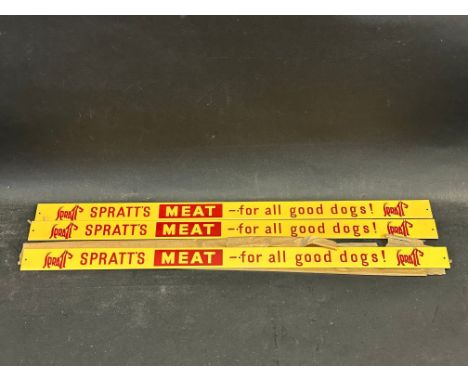 Three new old stock Spratt's Meat For All Dogs shelf strips.