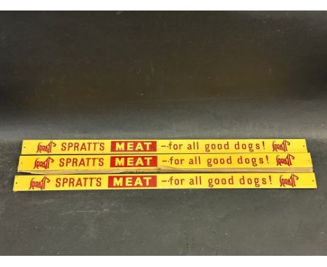 Three new old stock Spratt's Meat For All Dogs shelf strips.