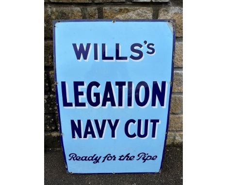 A Wills's Legation Navy Cut enamel sign with good gloss, 24 x 36". 