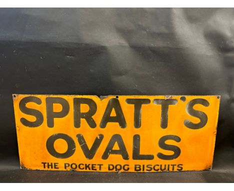 A Spratt's Ovals rectangular enamel sign, 30 x 12". 