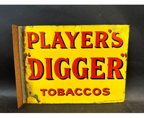 A Player's ''Digger'' Tobaccos double sided enamel sign with replacement flange, restored one side, 12 x 9". 
