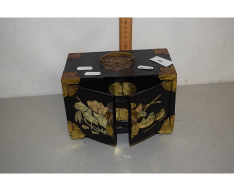 Brass mounted Chinese jewellery box