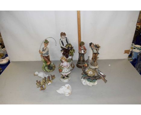 Mixed Lot: Capo di Monte figurines, Nao model ducks etc