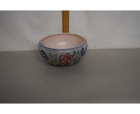 Poole Pottery circular bowl with floral decoration