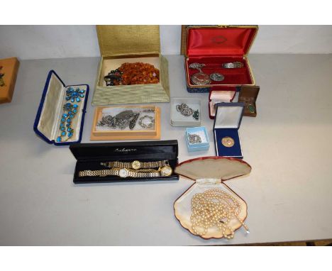 Mixed Lot: mixed costume jewellery, watches etc