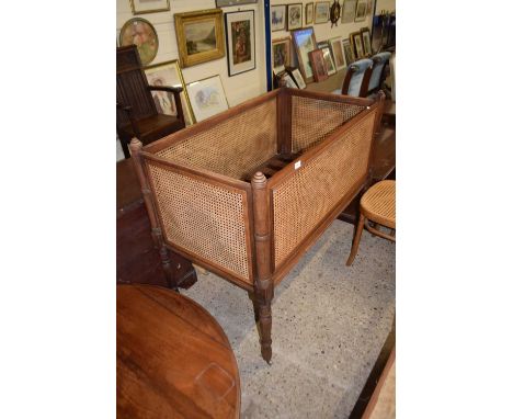 Victorian cane sided cot