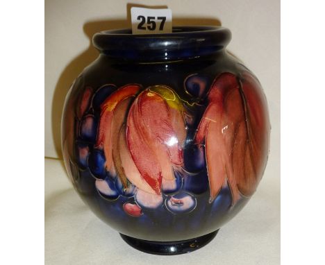 William Moorcroft pottery Grape and Leaf pattern vase 1920s-40s, small chip to base rim, approx 6" high