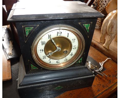 Victorian slate mantel clock