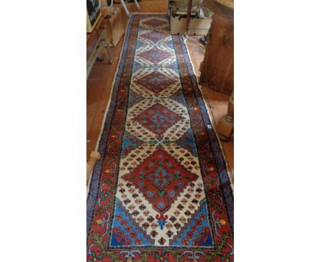 Caucasian carpet runner 11' long x 28" wide