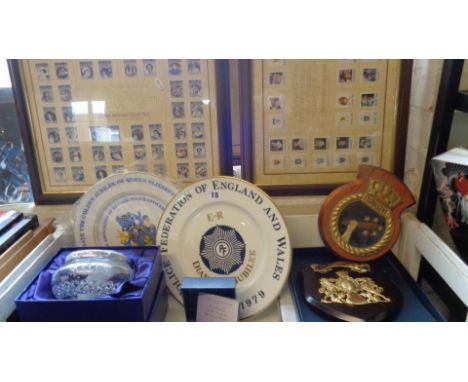 Two china plates commemorating Police Federation Diamond Jubilee and National Association of Retired Police Officers, a City 