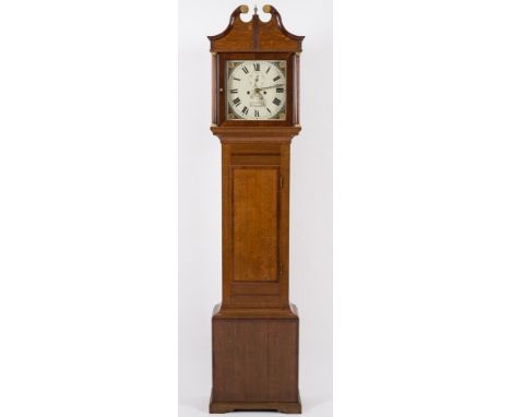 Andrew Rich, Bridgewater, an oak longcase clock: the eight-day duration movement striking the hours on a bell, with the twelv