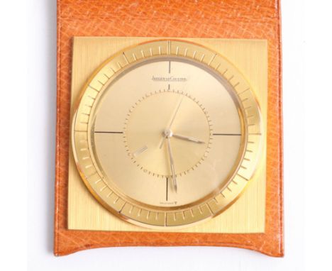 Jaeger-LeCoultre, a 1970's mechanical travel clock back plate, marked 968517.