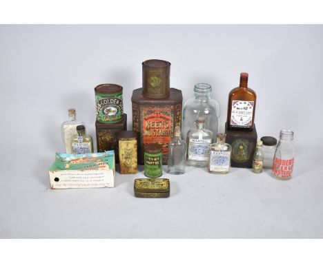 A Collection of Various Vintage Tins, Bottles etc 