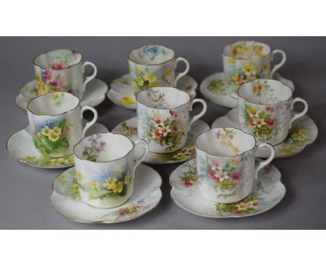 A Collection of Eight Doulton and Slater Coffee Cans and Saucers 