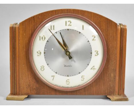A Mid 20th Century Westclox Mantle Clock, Working Order, 23cm wide 