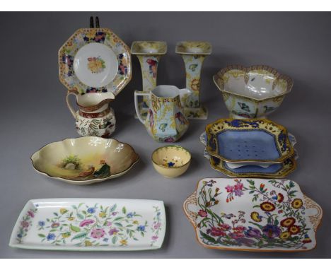 A Collection of Various Ceramics to include Four Pieces of Spode Sumatra Pattern Pieces, Bowl, Jug, Vases, together with Roya