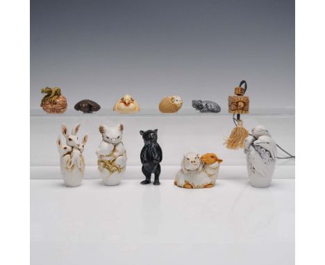 This 11-piece Adam Binder Edition collection highlights the artist's masterful touch in wildlife-inspired miniatures, includi