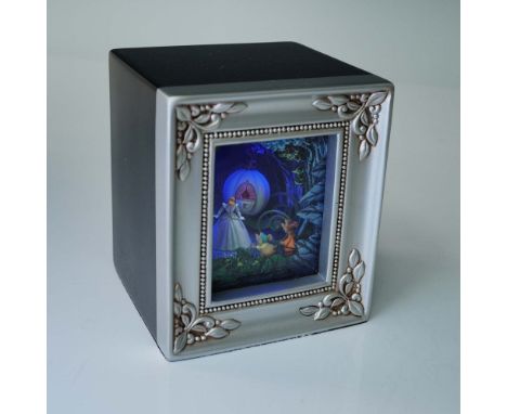 Step into a storybook moment with this Disney Gallery of Light diorama titled Magic by Moonlight, designed by Robert Olszewsk