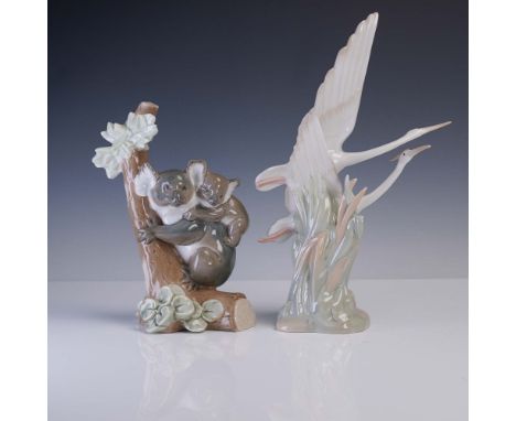 This lot features two hand-painted porcelain figurines crafted in Spain by Lladro and its sister brand NAO. The first figurin