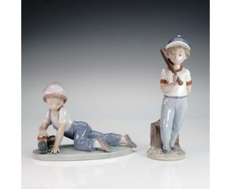 This lot features two charming Lladro porcelain figurines designed by Antonio Ramos, each capturing a playful moment from chi