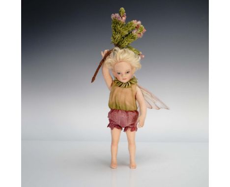 Limited edition R. John Wright Flower Fairies doll titled "The Heather Fairy", inspired by the original illustrations of Cice