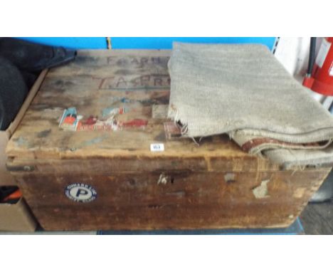 Large old wooden trunk