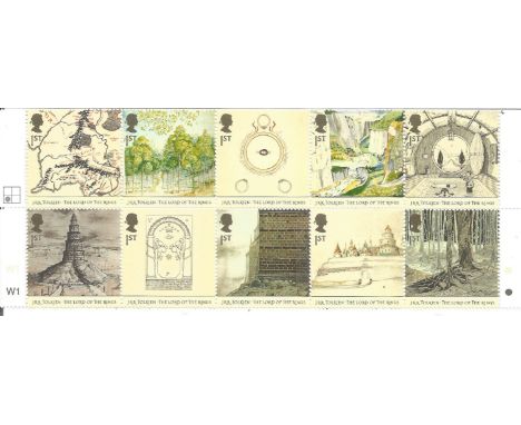 GB Mint JR Tolkien Lord of the Rings Mint stamps block of 10 x 1st class values. We combine postage on multiple winning lots 