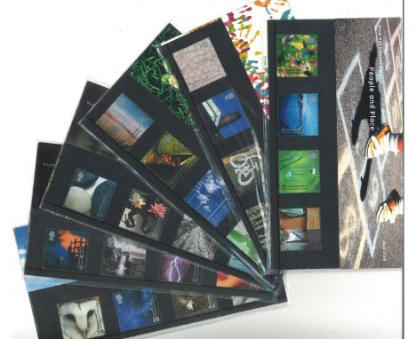 GB Mint stamps twelve 2000 Millennium Presentation packs, the complete Year. Above and Beyond, Fire and light, Water and Craf