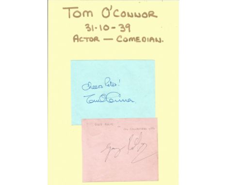 Film and TV Collection of 20 Signature Items, many of which have an accompanying Wikipedia page, Including Tom O'Connor. Hect