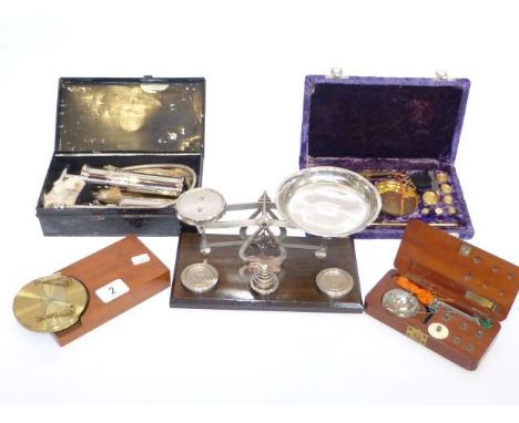 Postal and other scales and weights and two instruments