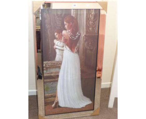 Liquid art portrait, with mirrored frame