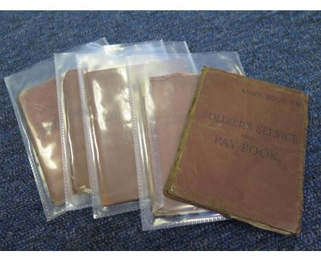 WW2 Army soldiers service and pocket books, five of, including ATS  