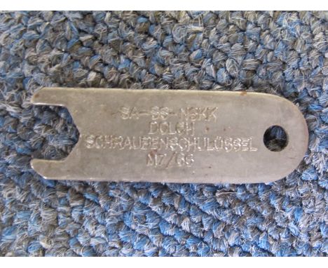 German WW2 dagger spanner for securing the top nut on SS SA NSFK daggers  