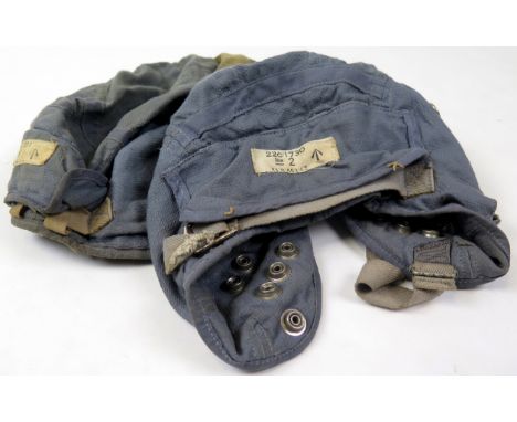 RAF flying helmets, 22c/1730, size 2, KX/R/463/67 and 22c/1731, size KX/R/679/67, (x2)