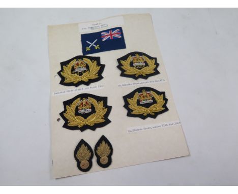 RASC Army department fleet including bullion cap badges, Kings and Queens Crown (7 items)