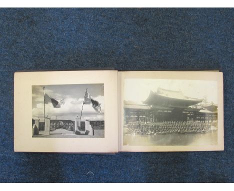 Japanese Army Airforce cadets photo album, good aeroplane photos, training, weapons etc, needs viewing