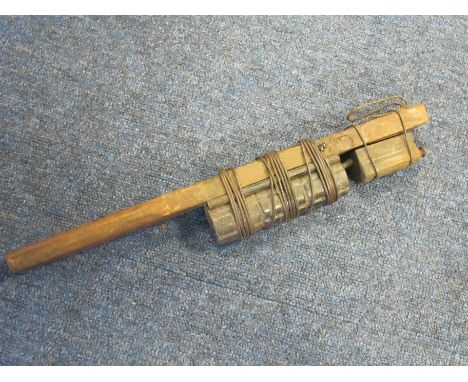 France a WW1 French stick grenade wired bomb on stick to assist with longer throwing, belt hook.