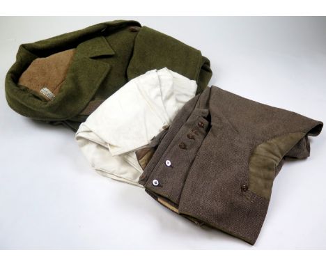 Capt H V McCann Neal DSO 3/Bn Scottish Rifles interest - Officers Great Coat with makers label 'Junior Army & Navy Stores' an