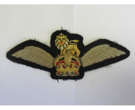 Badge an Officers part bullion Army Glider Pilot pair of wings, GVF