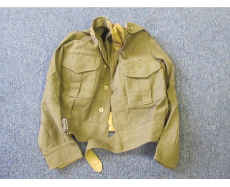 WW2 private purchase battle dress blouse to a QMS Farrier in the RASC   