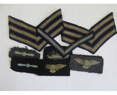 RAF a selection of cloth badges including an Air Sea Rescue patch and Sgts stripes