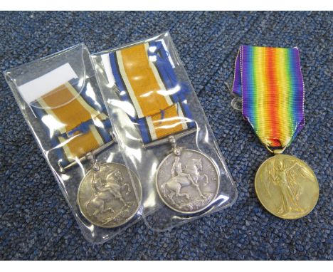 BWM & Victory Medal to SPTS-3770 Pte A G V Page R Fuss, plus a BWM named Gnr J O Lane SAHA. VF (3)