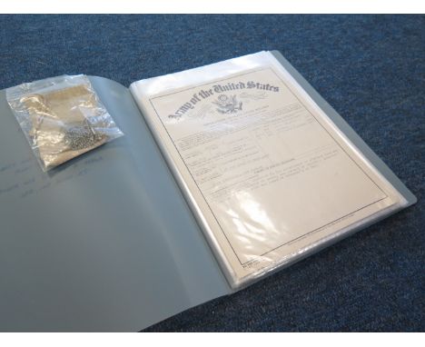 WW2 US service documents, ID tags etc. to Cpl Albert J Daniels US army enlisted 28-4-1942 served Sicily, Italy, Arno –Rome an
