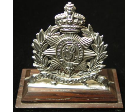 Menu Holder - Army Medical Staff , silver hallmarked J.N.M. London 1893. 