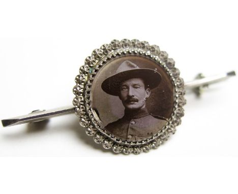 Boer War Brooch shows Baden-Powell. Hallmarked C.H. (Charles Horner) Chester 1899. (similar brooch with different portrait bu