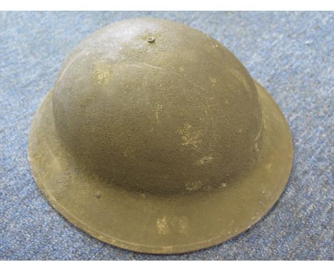 WW1 US Brodie pattern helmet nice example with lining and chin strap   