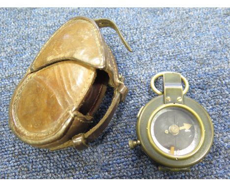 WW1 1917 dated compass in its leather case   