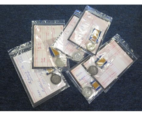 BWM to 41375 Pte A G Cooke the Queens Reg entitled to pair / BWM to 201727 Pte V P Dodd Rif Brig entitled to 1915 trio & SWB 