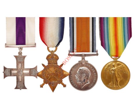 WW1 6th Bn Durham Light Infantry Military Cross Group of Four Medals. Awarded to Captain William Percival Gill MC for gallant