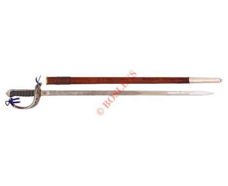 Argyll and Sutherland Highlanders Field Officer’s sword. A good and rare George V period example. The straight broadsword bla